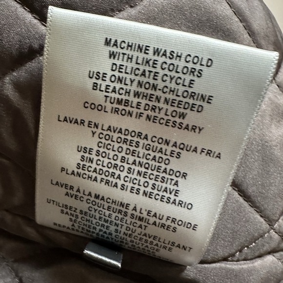 Levi's Quilted Lined Snap Flannel Shacket Adult Small Brown Beige Plaid Jacket - Picture 7 of 15